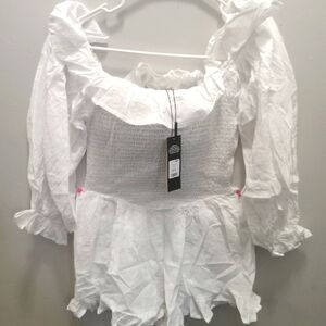 White sweet girl romper